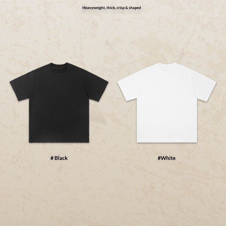 Schweres Herren T-shirt Aus Baumwolle Mit Distressed Effekt_voghion.com