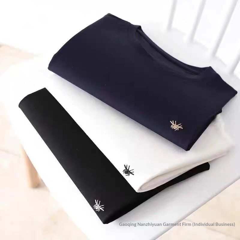 Station Summer Nuova T-shirt a maniche corte in cotone, modello europeo, traspirante, girocollo da uomo_voghion.com