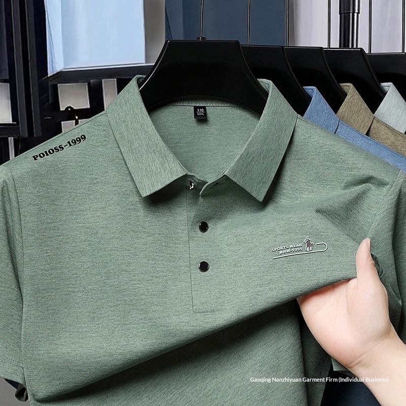 Middle-aged Short-sleeved POLO New Fashion, Light Luxury Business Top, Versatile Casual Polo Shirt, Men's T-shirt_voghion.com