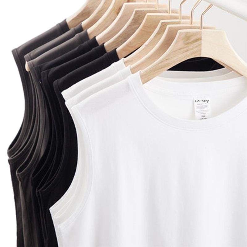 Herren Ärmelloses T-shirt Aus Baumwolle Für Sommer Streetstyle_voghion.com