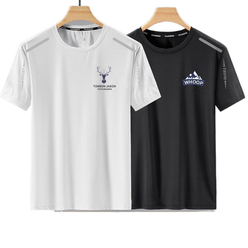 Men's T-shirt Quick-dry Ice Silk Short-sleeved Versatile Casual Top_voghion.com