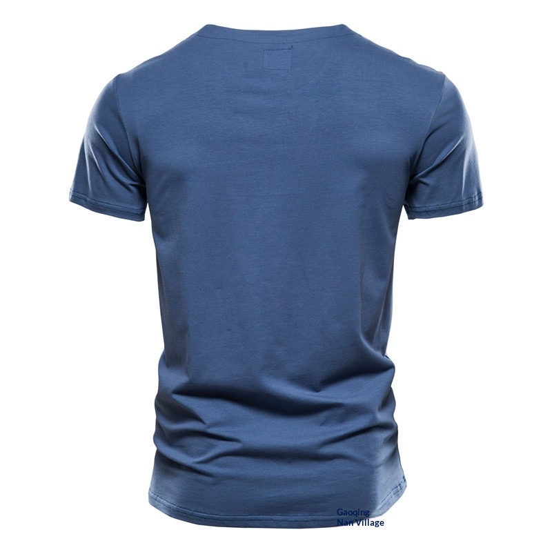 Men's Basic Solid Colour Cotton T-shirt For Men Casual Summer_voghion.com