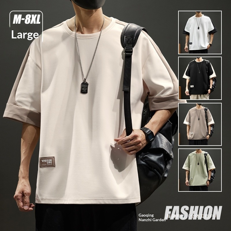 New 2025 Summer Style Printed Chinese Culture Pullover Short Sleeve Youth Fashion Crew Neck Men's T-Shirt_voghion.com