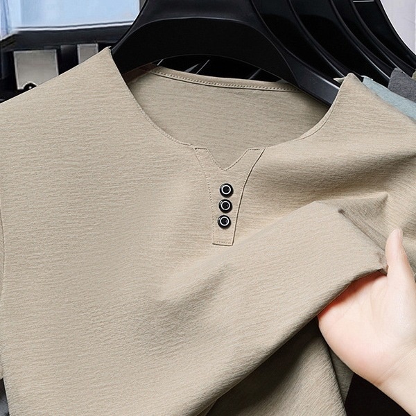 Men's V-neck T-shirt For Men Casual Versatile Summer Top_voghion.com