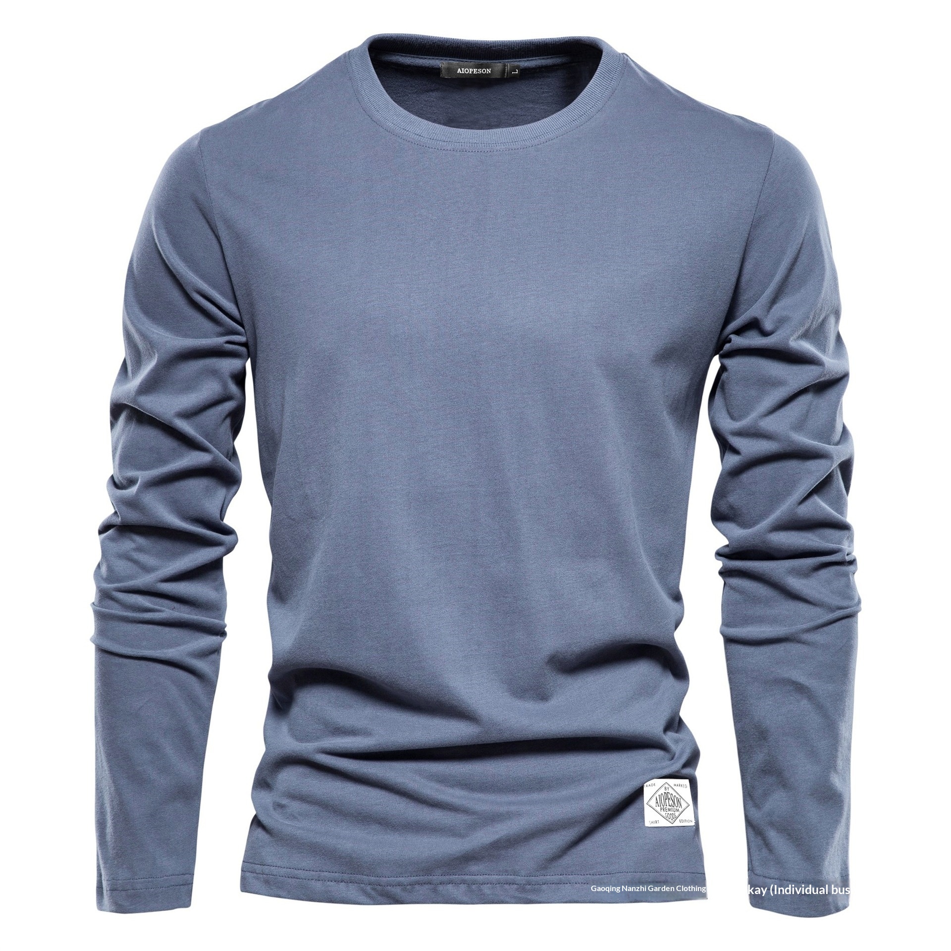 T-shirt uomo maniche lunghe girocollo in cotone casual_voghion.com