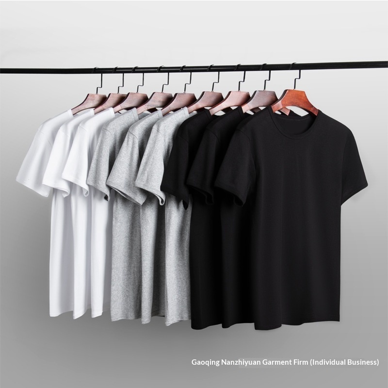 T-shirt uomo maniche corte slim fit girocollo top basic casual_voghion.com