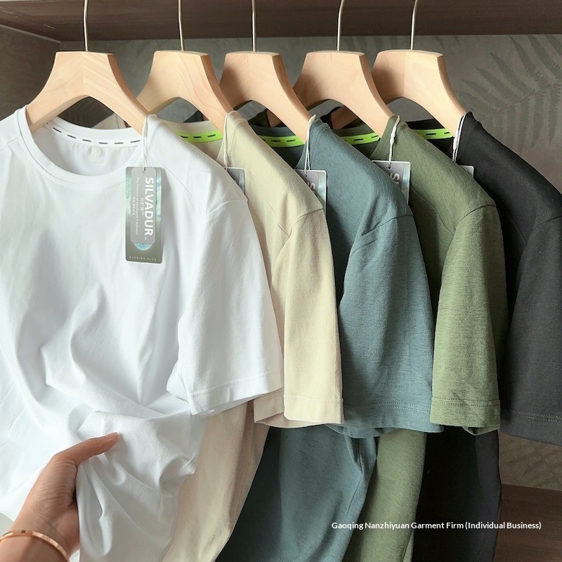 Bird-style! Sports Brand PAI Quick-dry Elastic Brushed Spring-summer Men's Sports Casual Round-neck Short-sleeve T-shirt_voghion.com