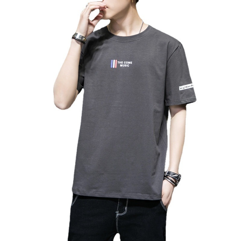 T-shirt uomo in cotone girocollo maniche corte per estate_voghion.com