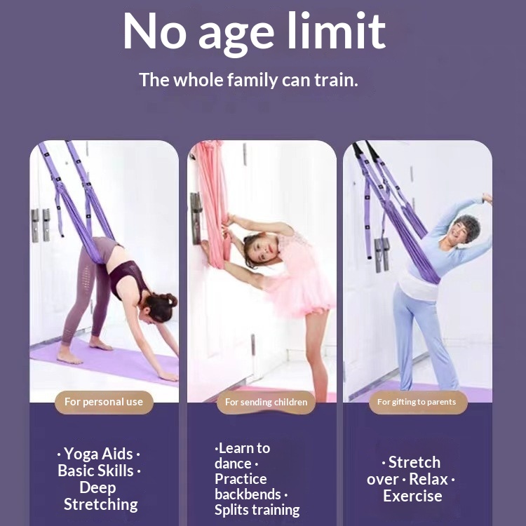 Cinghia per yoga aereo per stretching e inversione a casa_voghion.com