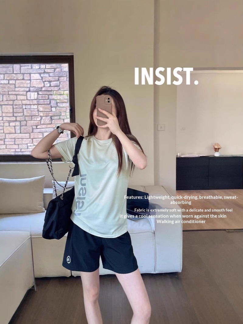 Mu Zi Lian IN Black Technology Light Oxygen 3.0 Women's Summer Breathable Running Quick-Dry Outdoor Short-Sleeve Shorts_voghion.com