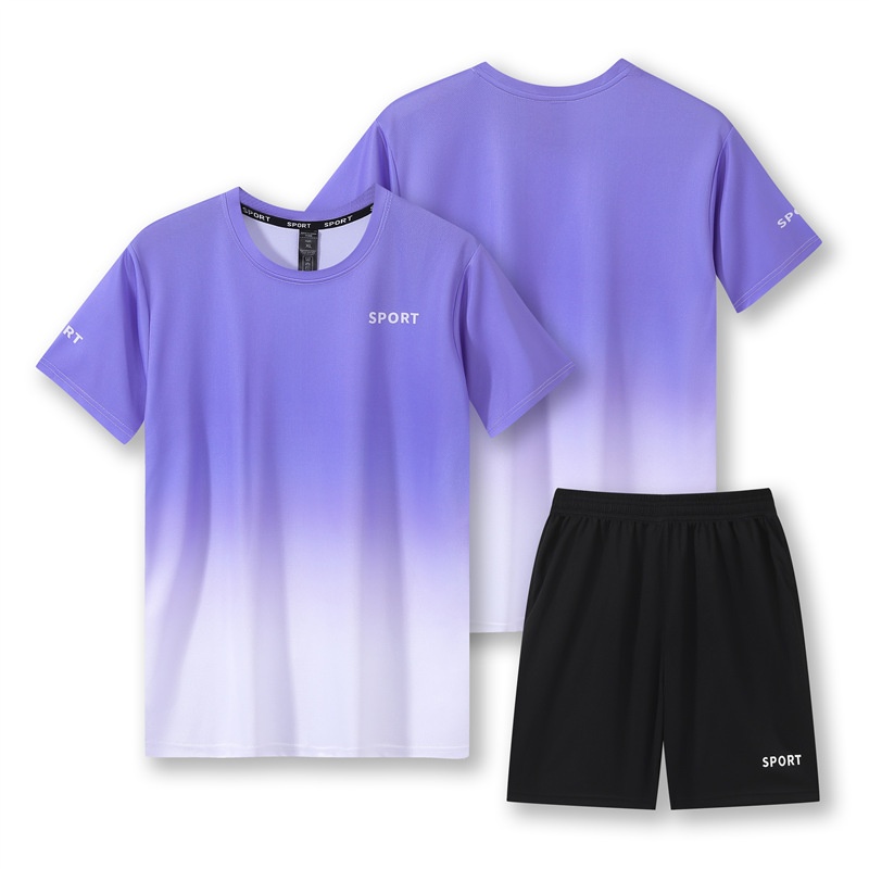 Gradient Sport Suit Women's Quick-dry Running Set For Summer_voghion.com