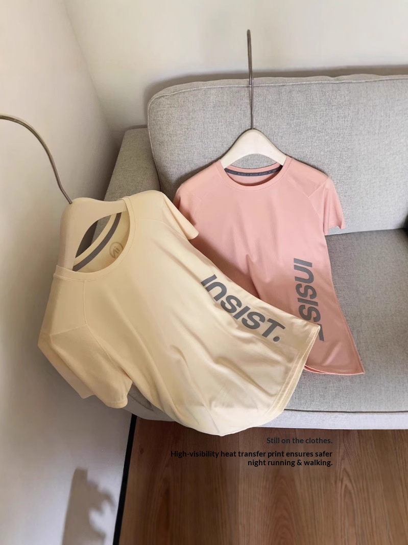 Women's Active Sets Running Short Sleeve Shorts Set Breathable_voghion.com
