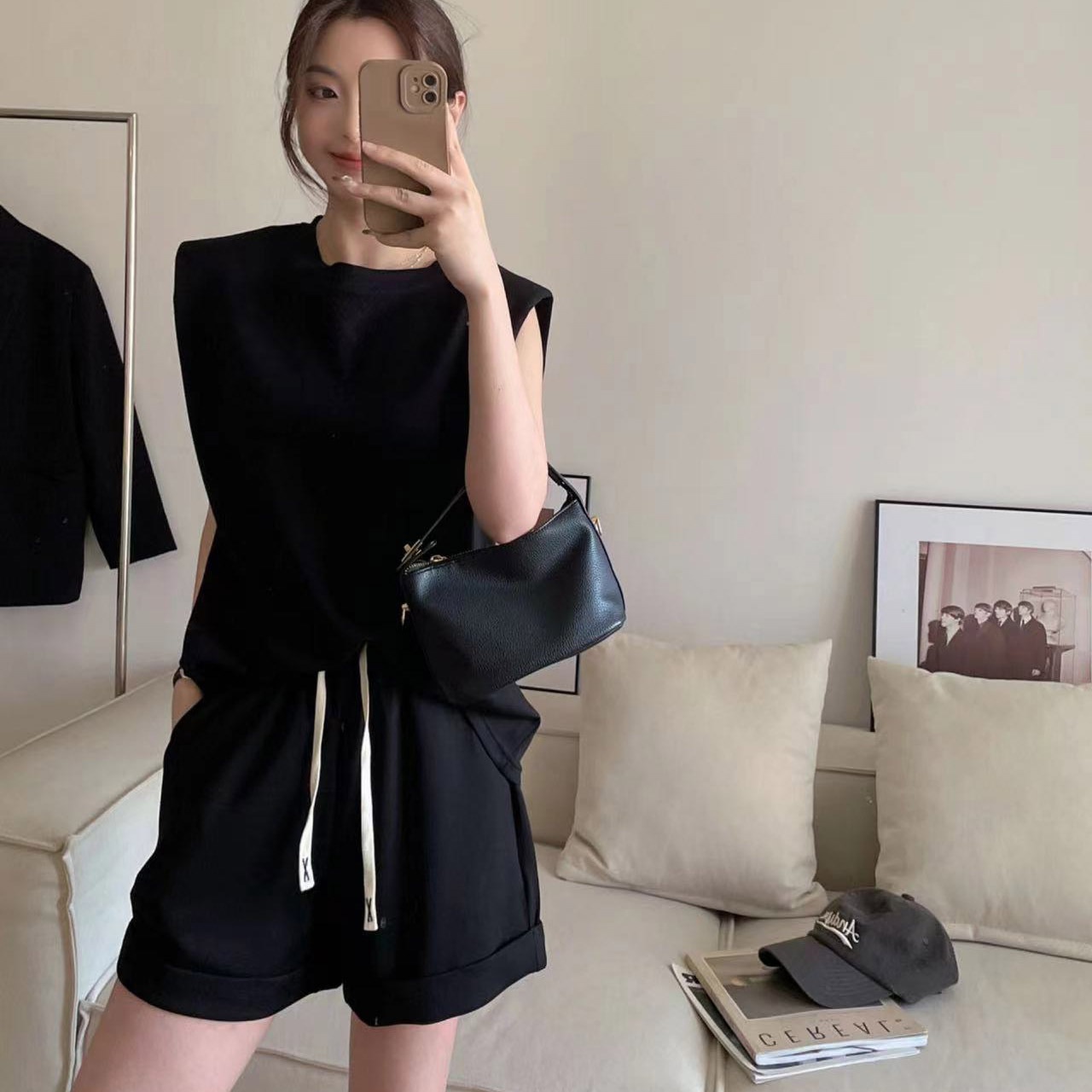 Women's Two Piece Active Set Loose Casual Sporty Matching Outfit_voghion.com