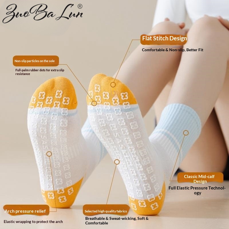 Calcetines de yoga para mujer antideslizantes transpirables_voghion.com