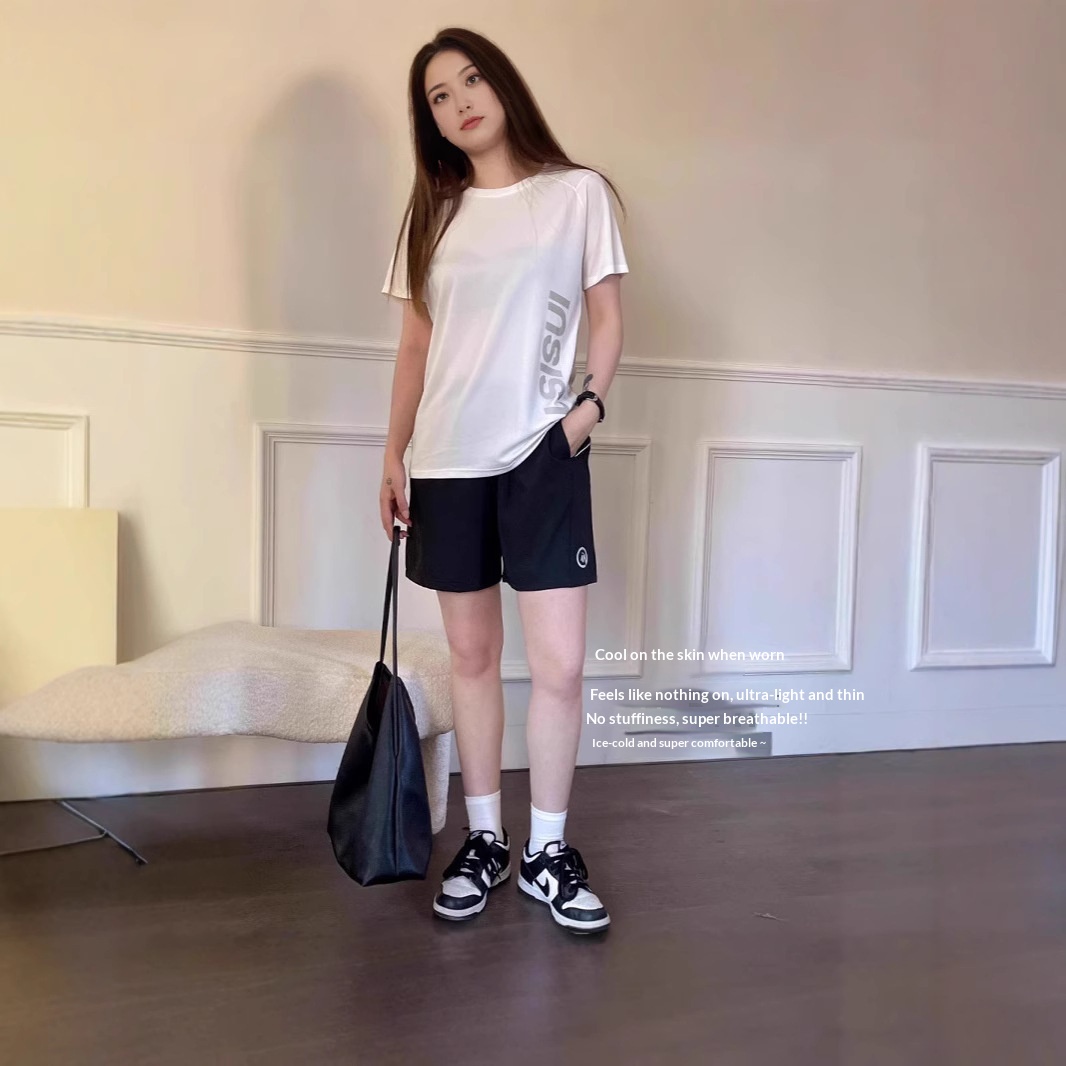 Women's Quick Drying Sports Set Breathable Summer Running Outfit_voghion.com