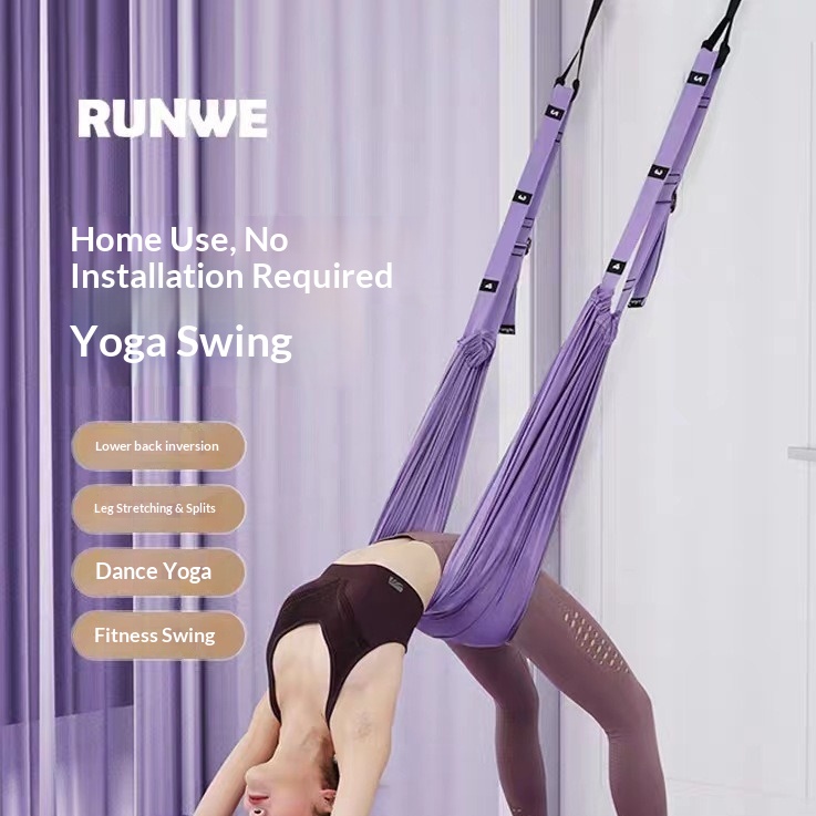 Attrezzatura per fitness aereo domestico, corda per inversione, cinghia di stretching yoga da appendere alla porta, manufatto_voghion.com