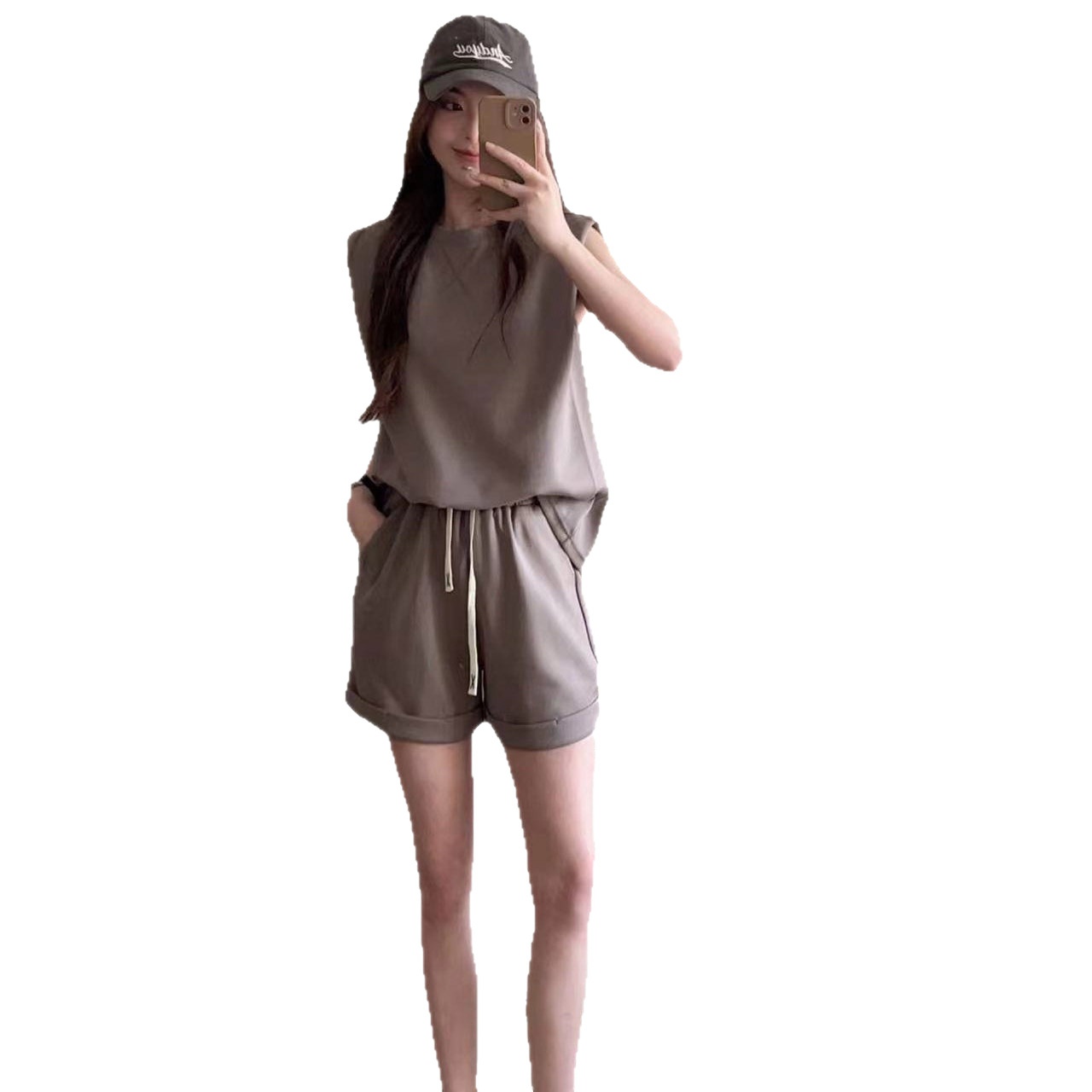 Women's Two Piece Active Set Loose Casual Sporty Matching Outfit_voghion.com