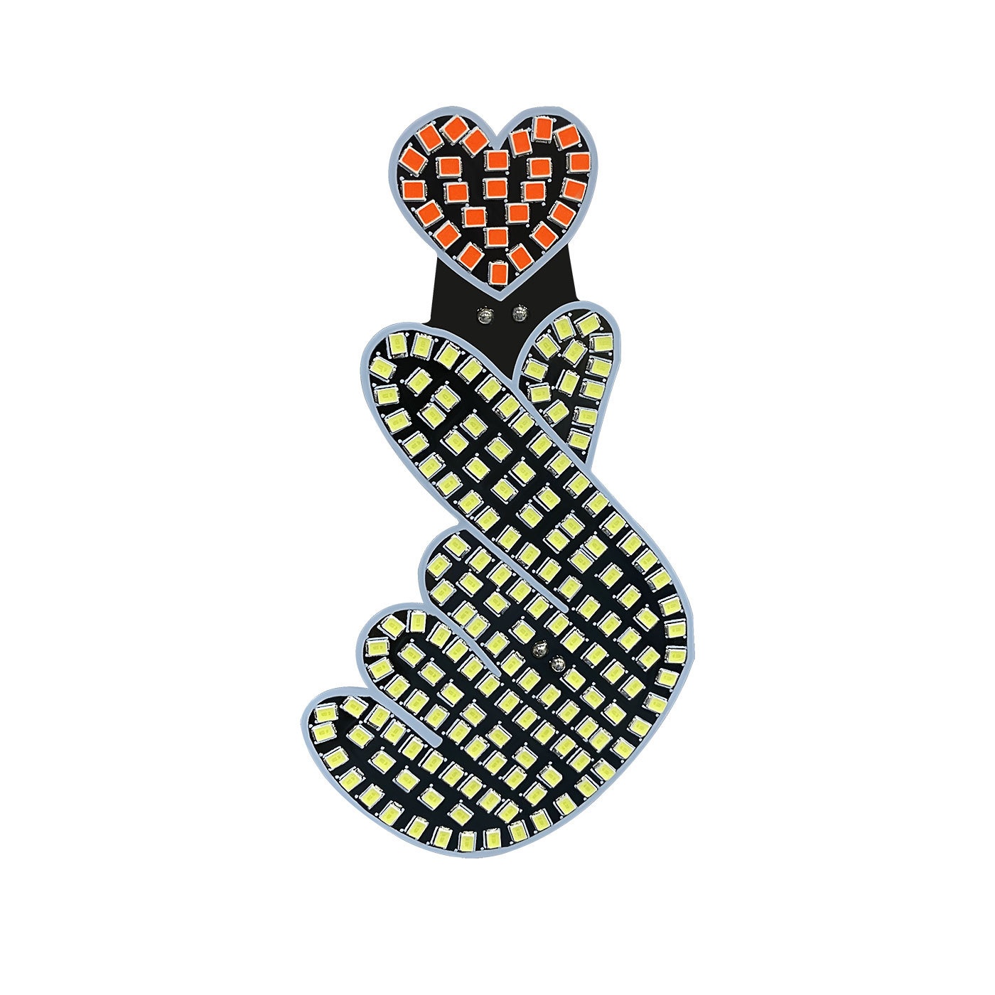 New Cross-border Model Dynamic Heart-shaped Ambient Light Sticker LED Display For Truck Car Front And Rear Windshield_voghion.com