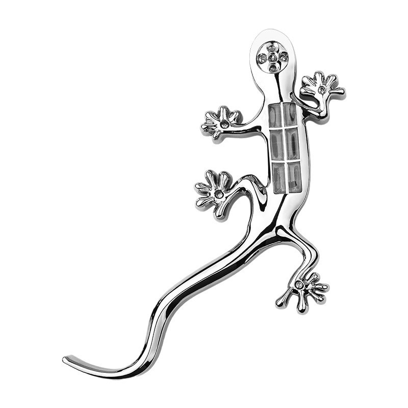 Motorcycle Solar Warning LED Flashing Anti-Collision Light Car Decoration Gecko Tail Sticker_voghion.com