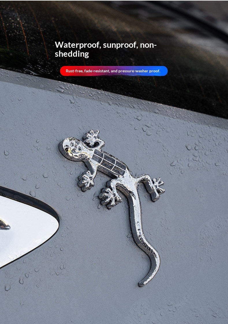 Motorcycle Solar Led Warning Light Anti-collision Gecko Decor_voghion.com