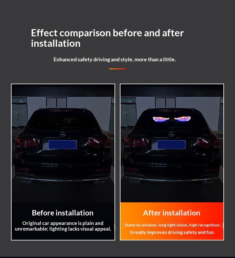 Devil's Eye Blinking Ambient Rear Window Car Sticker LED Dynamic Display Expression Light Decoration_voghion.com