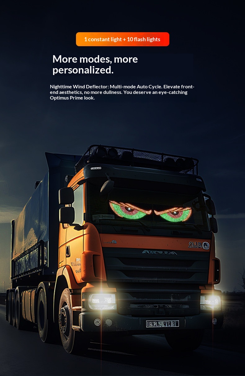 Devil's Eye Blinking Ambient Rear Window Car Sticker LED Dynamic Display Expression Light Decoration_voghion.com