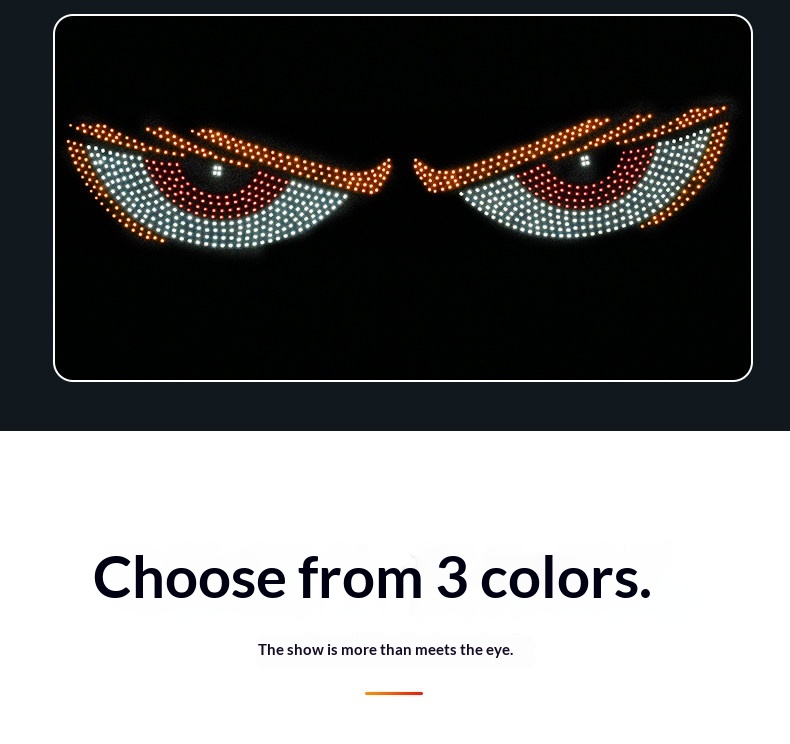 Devil's Eye Blinking Ambient Rear Window Car Sticker LED Dynamic Display Expression Light Decoration_voghion.com