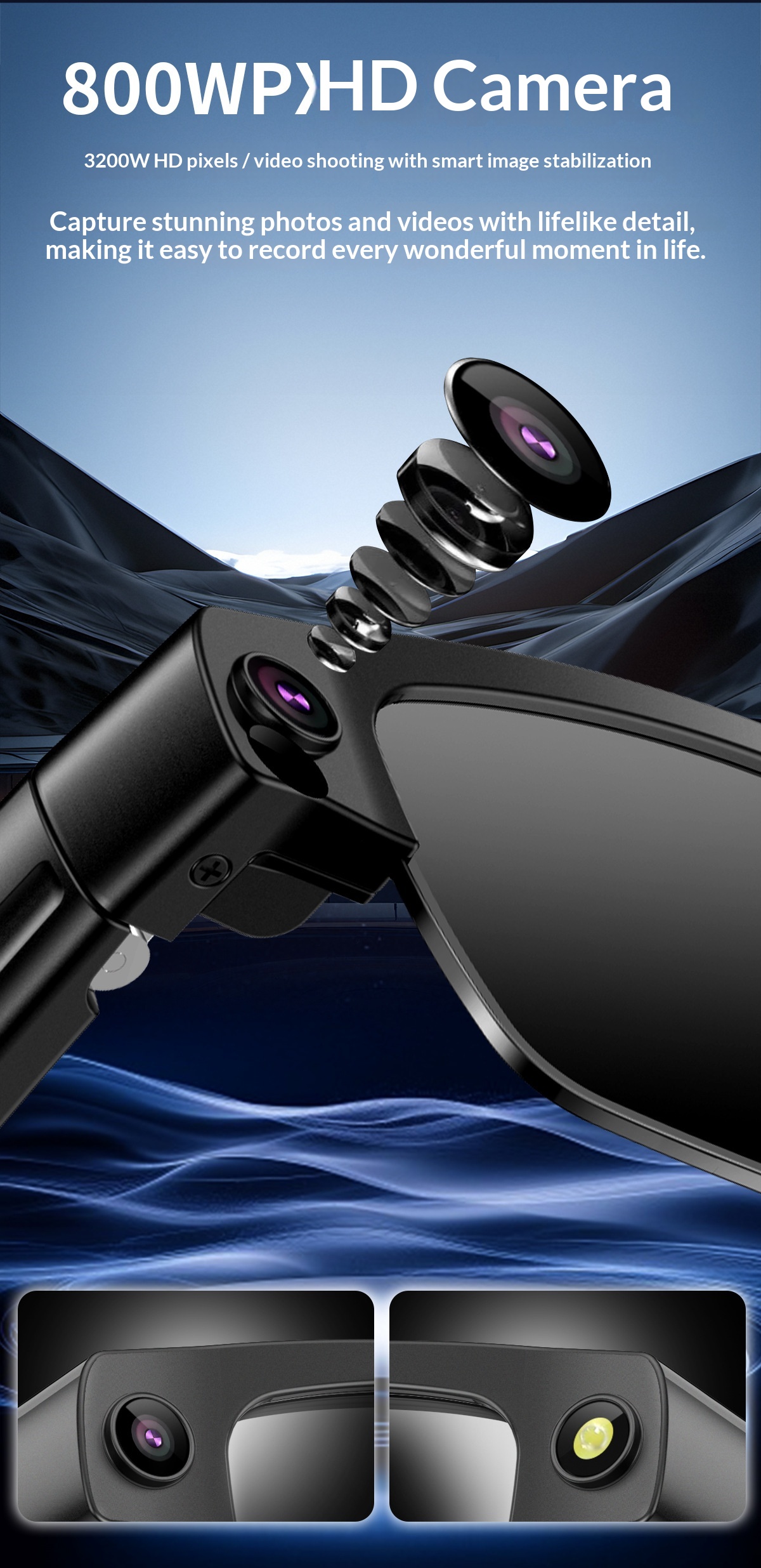 Smart Glasses With Wifi Translation And Ai Camera 8mp_voghion.com