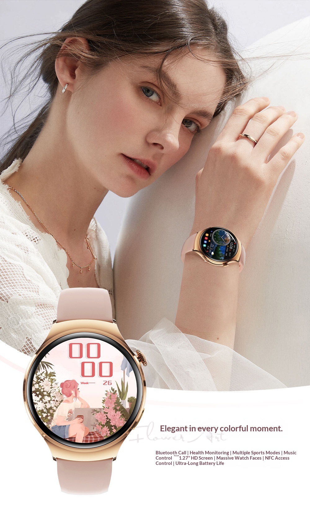 M11 Smart Watch With Bluetooth Calling Heart Rate And Nfc Payment_voghion.com