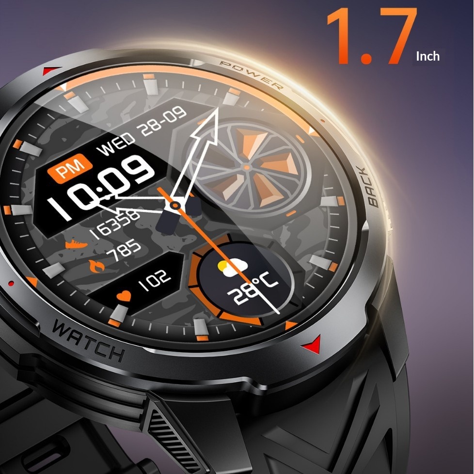 2025 New KT88 Smart Bluetooth Call Flashlight Heart Rate Blood Oxygen Pedometer Multi-Function Outdoor Watch_voghion.com