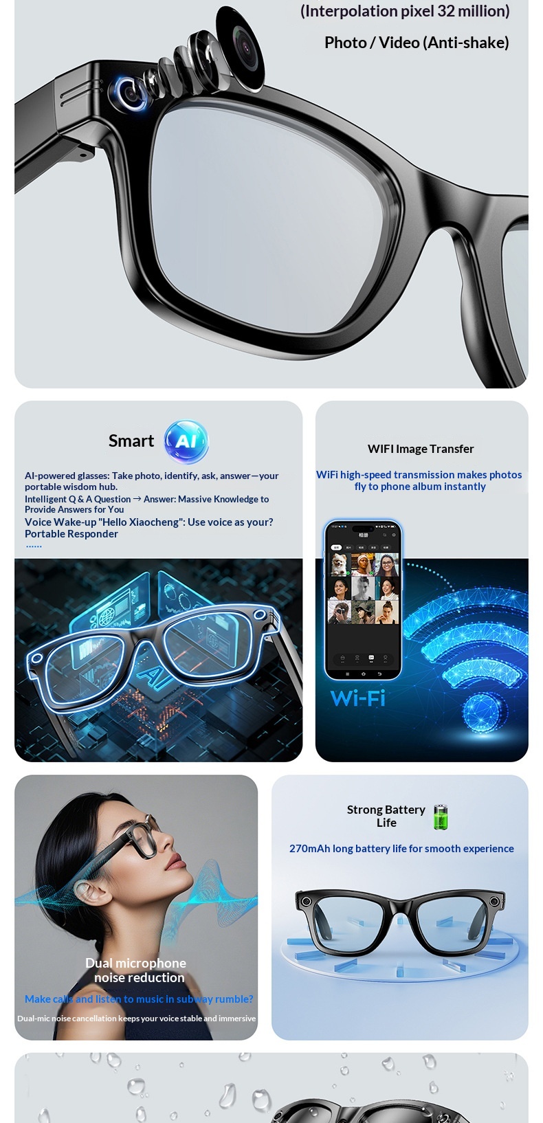 Ai Smart Glasses With Camera And Bluetooth Voice Assistant_voghion.com