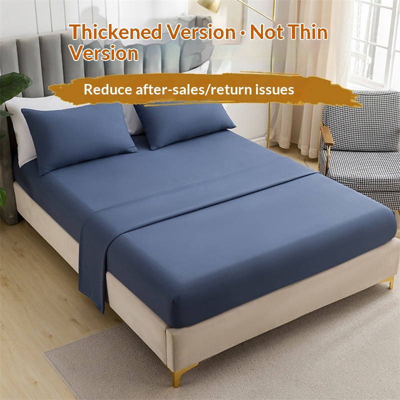 Set di lenzuola con angoli elasticizzati in tinta unita spazzolata per il commercio transfrontaliero, prodotti per la biancheria da letto esclusivamente per il commercio estero, può_voghion.com