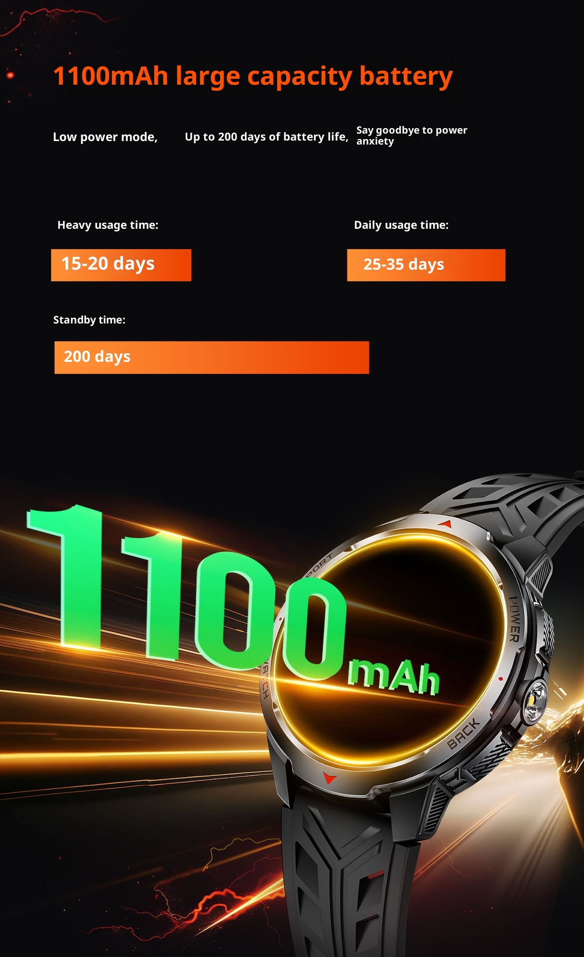 2025 New KT88 Smart Bluetooth Call Flashlight Heart Rate Blood Oxygen Pedometer Multi-Function Outdoor Watch_voghion.com