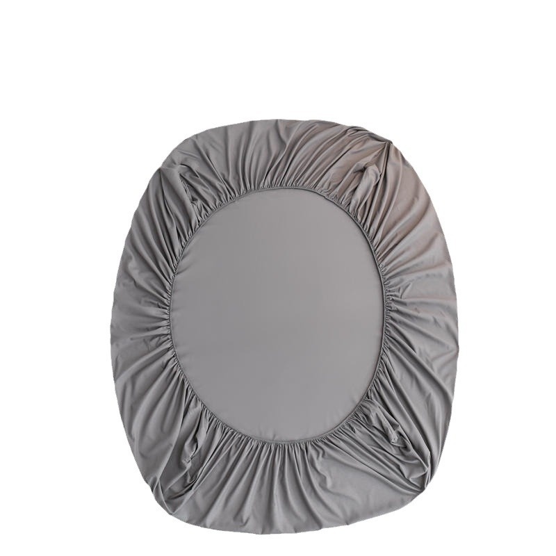 Cross-border Brushed Fabric Fitted Sheet, Single-piece Bed Cover, Non-slip Mattress Protector, Solid Color_voghion.com