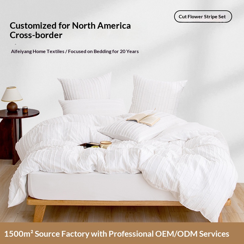 Source Factory Buitenlandse Handel Beddengoedproducten, Grensoverschrijdende VS Dekbedovertrek en Kussensloop Driedelige Set, Polyester_voghion.com