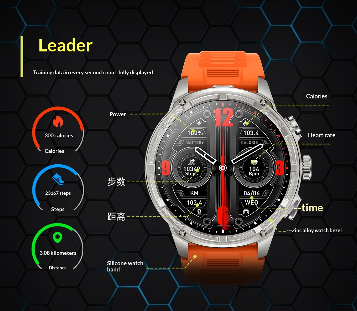 Smartwatch With Bluetooth Calling 1.85 Inch Hd Screen Heart Rate_voghion.com