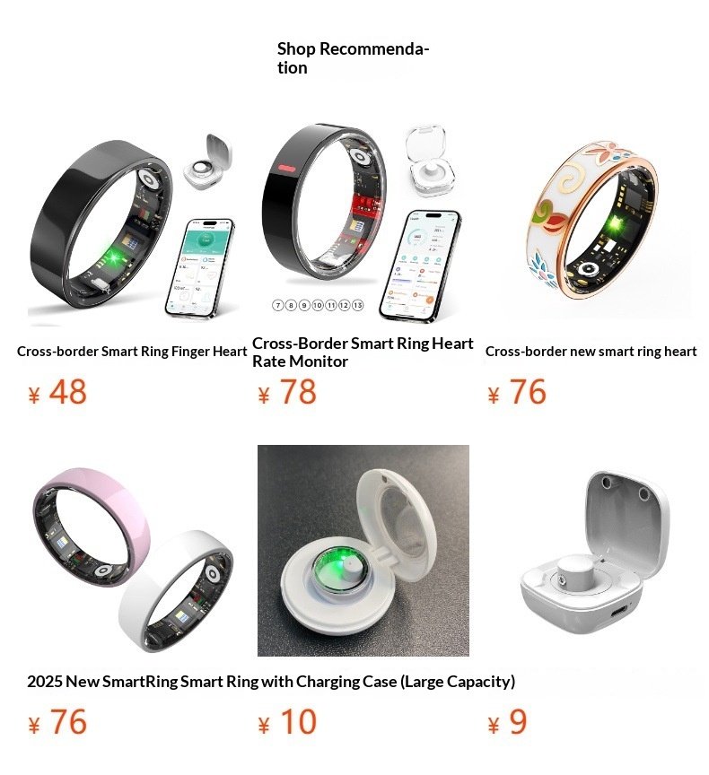 Smart Ring Charging Case Magnetic Power Display Portable Storage Compatible With Multiple Models_voghion.com