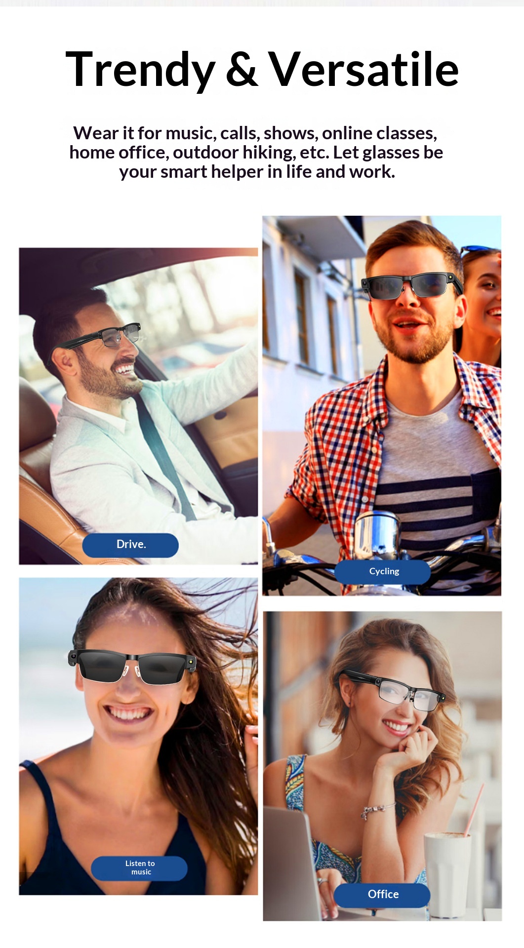 Smart Glasses With Wifi Translation And Ai Camera 8mp_voghion.com
