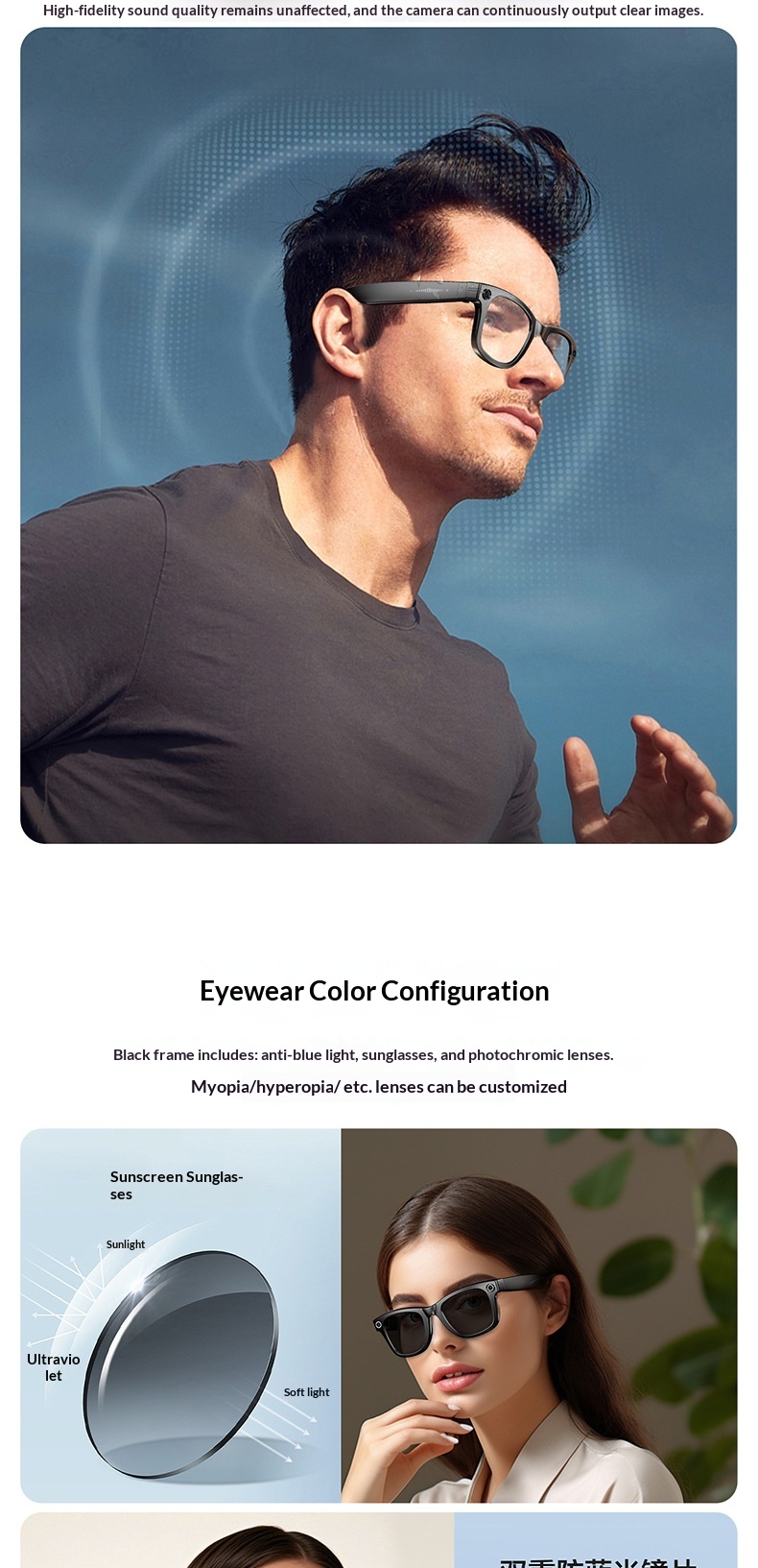 Ai Smart Glasses With Camera And Bluetooth Voice Assistant_voghion.com