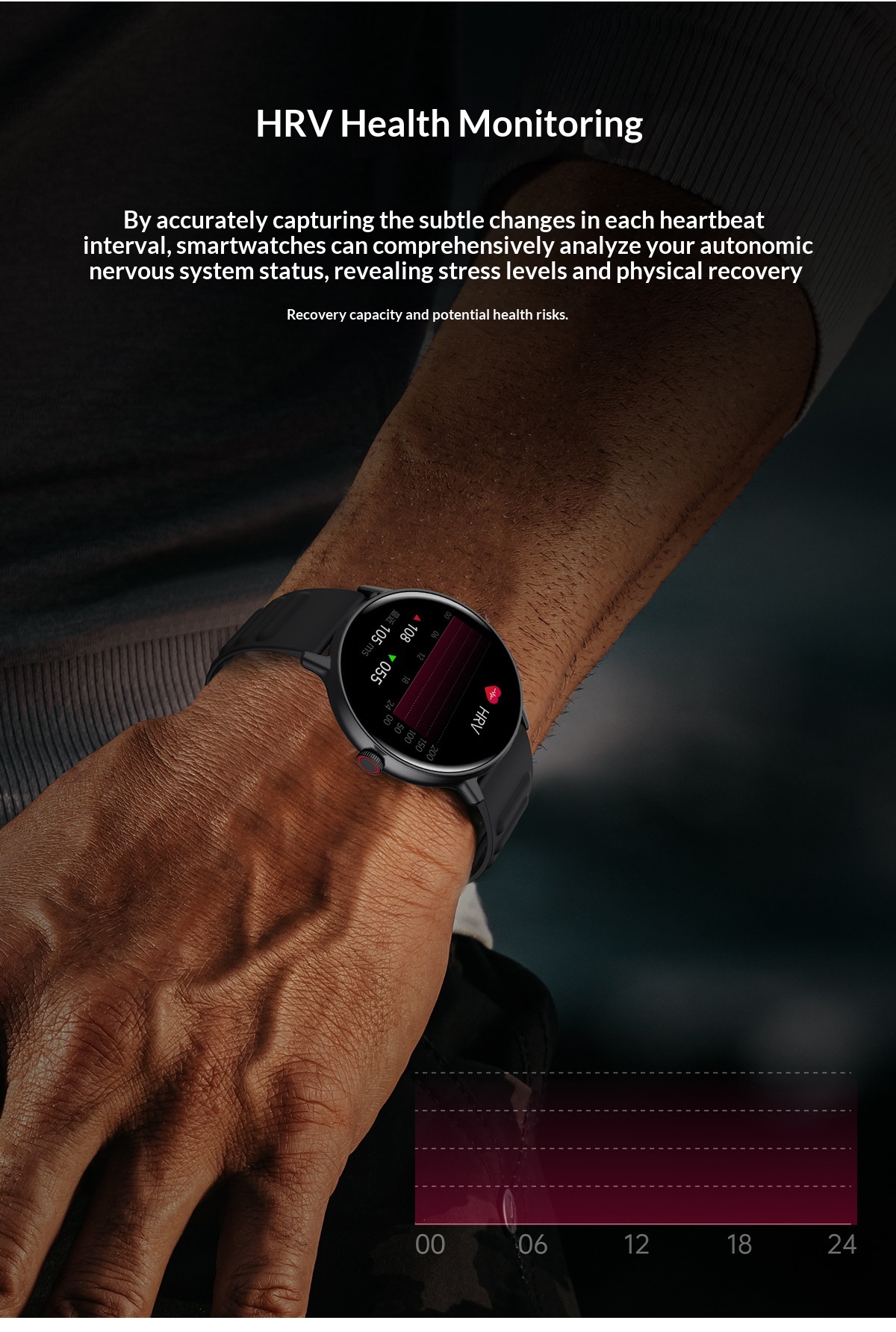Smartwatch z ekranem amoled monitorowanie tętna i snu_voghion.com
