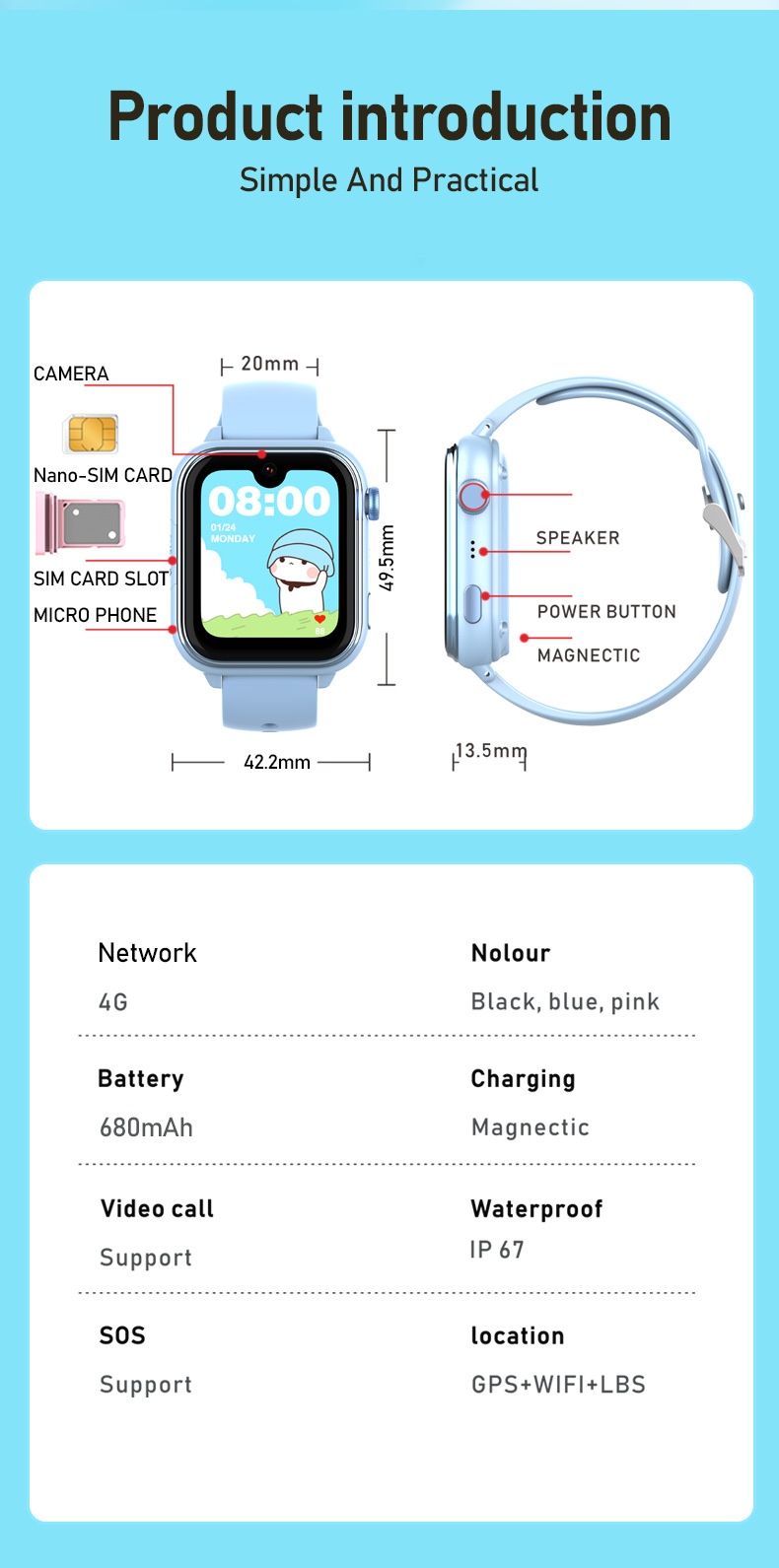 Smartwatch M12 Mit Gps Wifi Und Hd-waterdrop-display Für Tracking_voghion.com