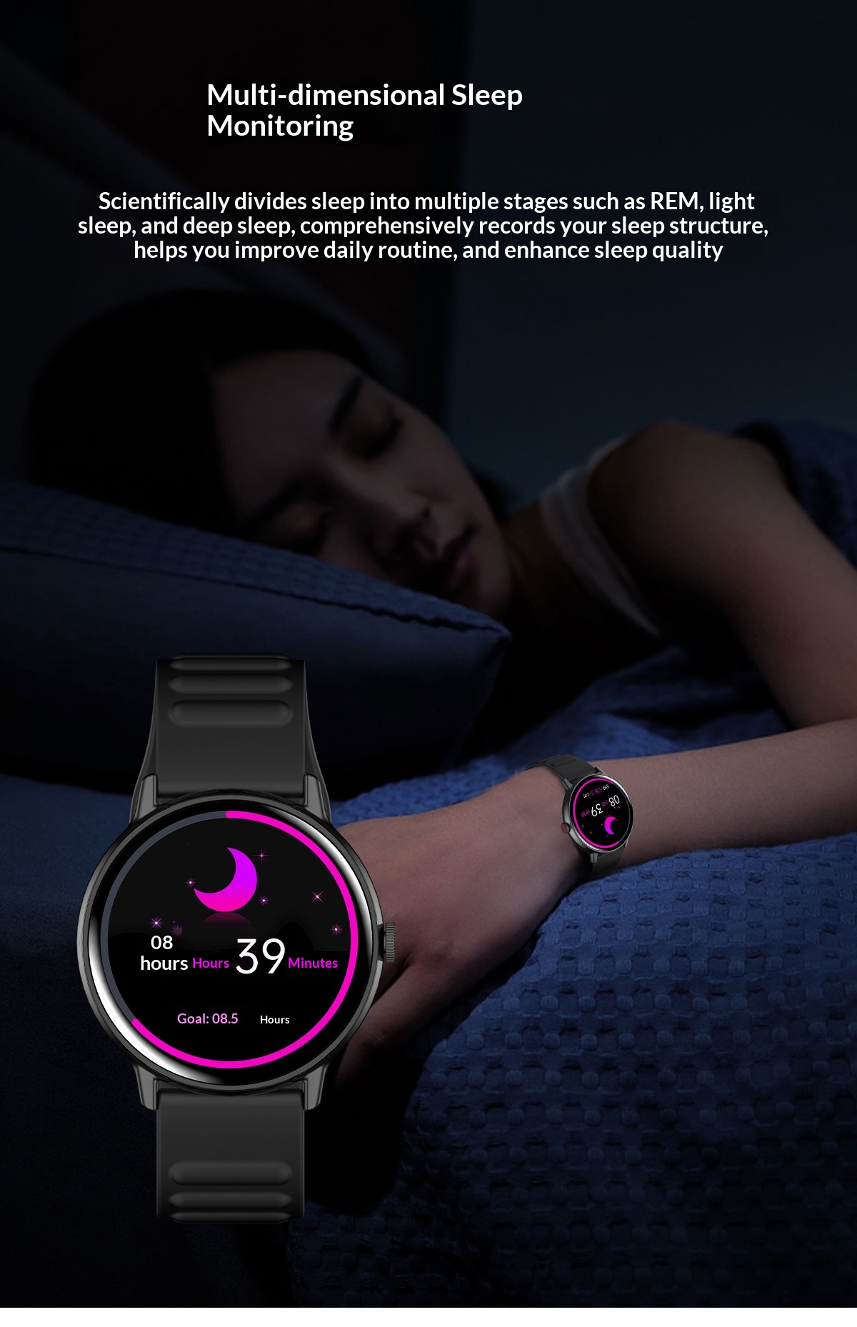 Smartwatch z ekranem amoled monitorowanie tętna i snu_voghion.com