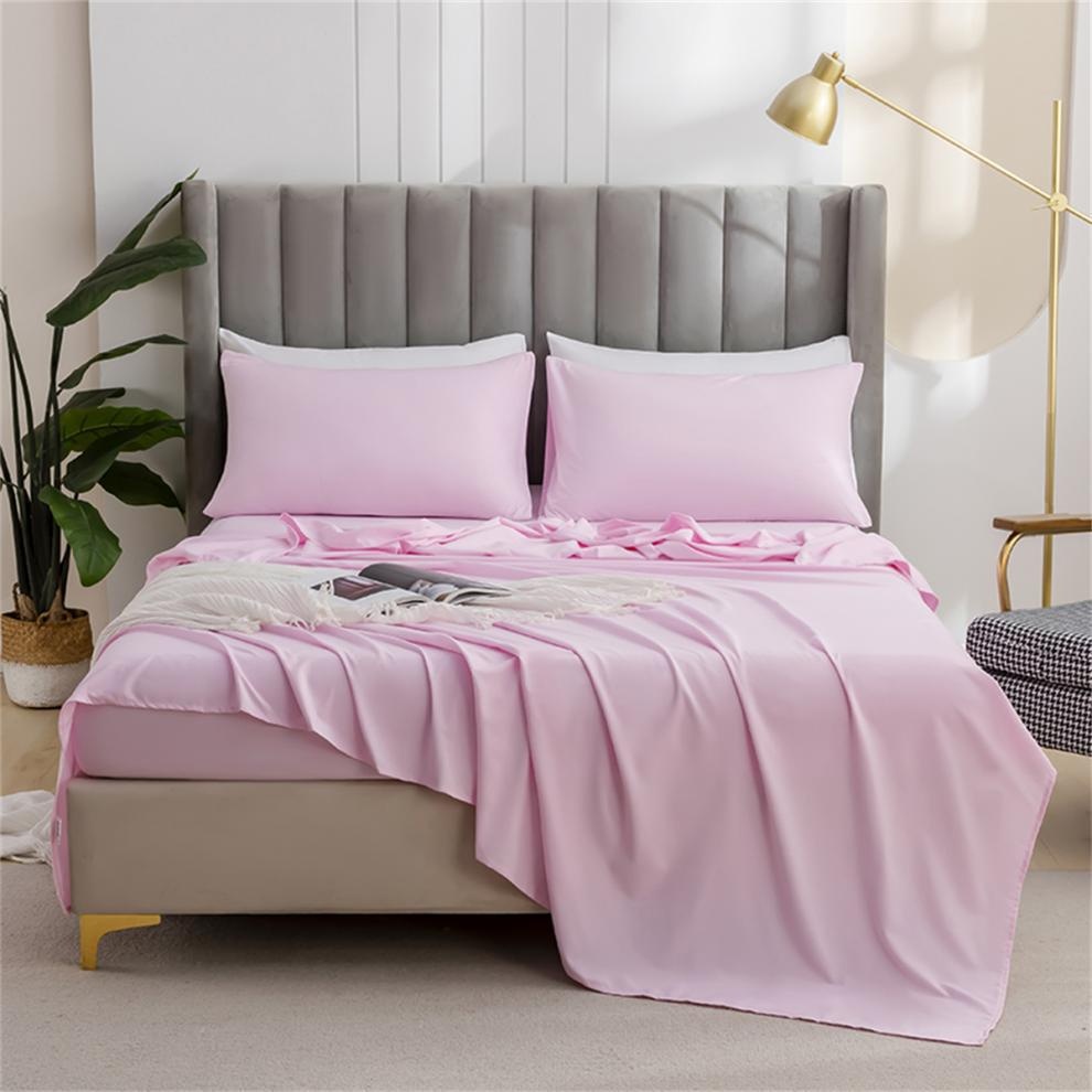 Set di lenzuola con angoli elasticizzati in tinta unita spazzolata per il commercio transfrontaliero, prodotti per la biancheria da letto esclusivamente per il commercio estero, può_voghion.com