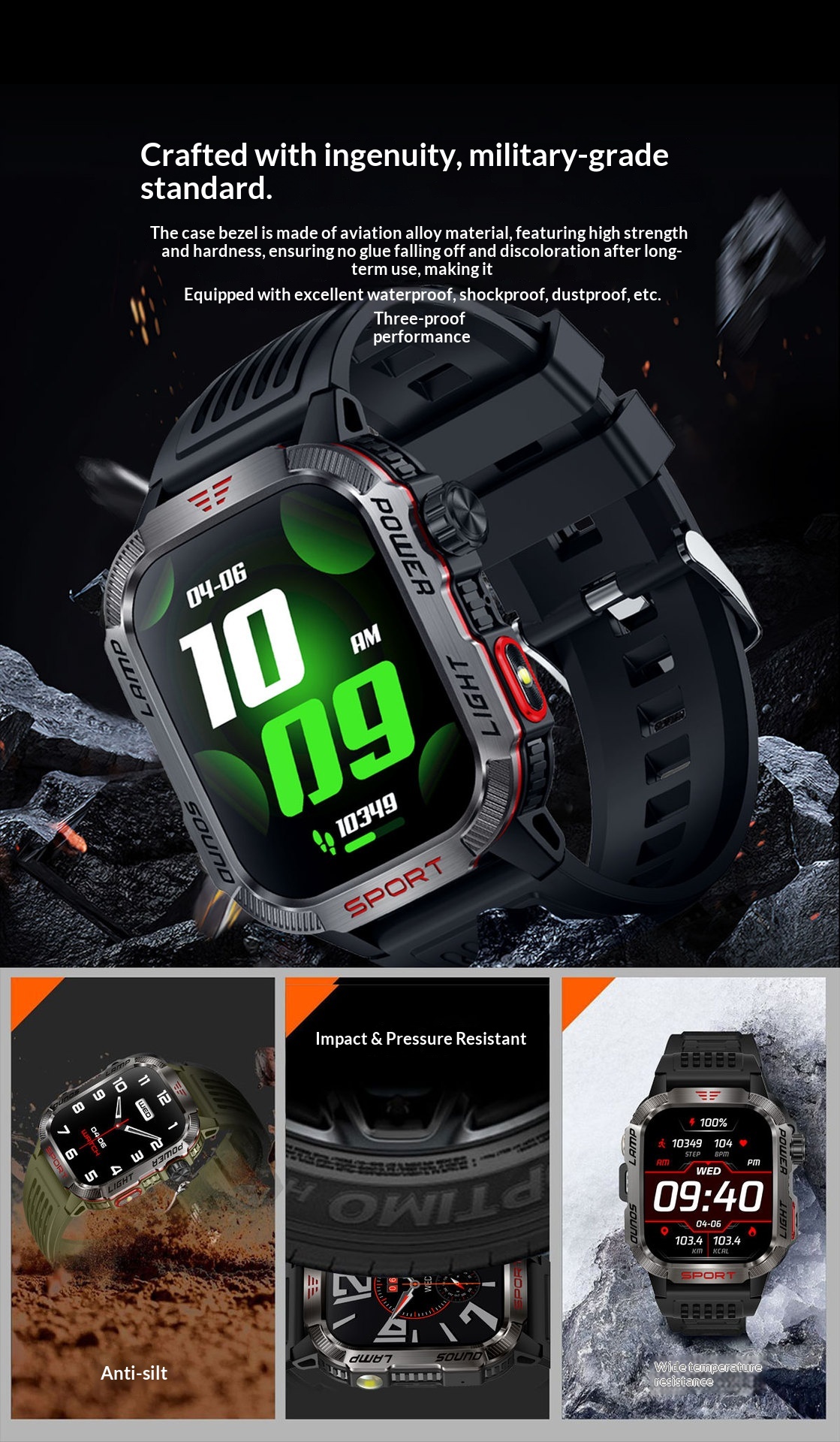 2024 Cross-Border HT29 Smart Watch Bluetooth Call Waterproof Outdoor Men's Encoder Altitude Barometer Compass_voghion.com