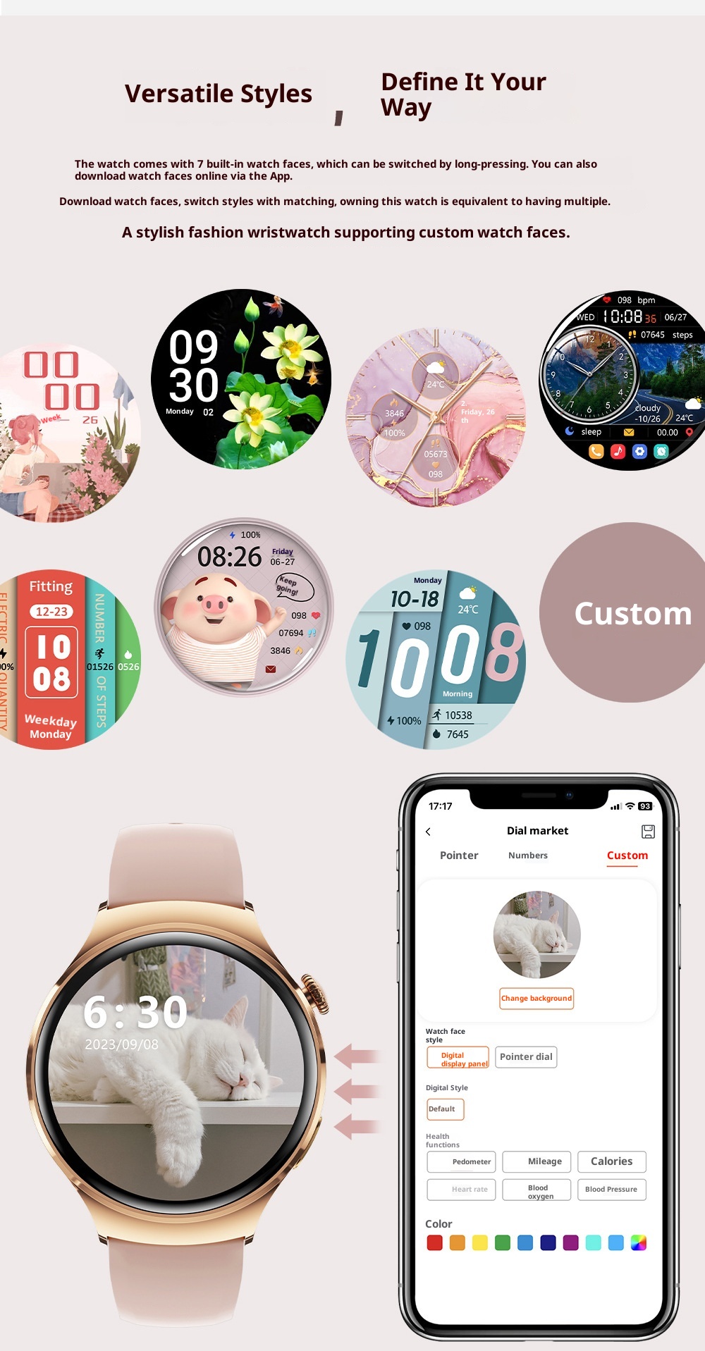 M11 Smart Watch With Bluetooth Calling Heart Rate And Nfc Payment_voghion.com