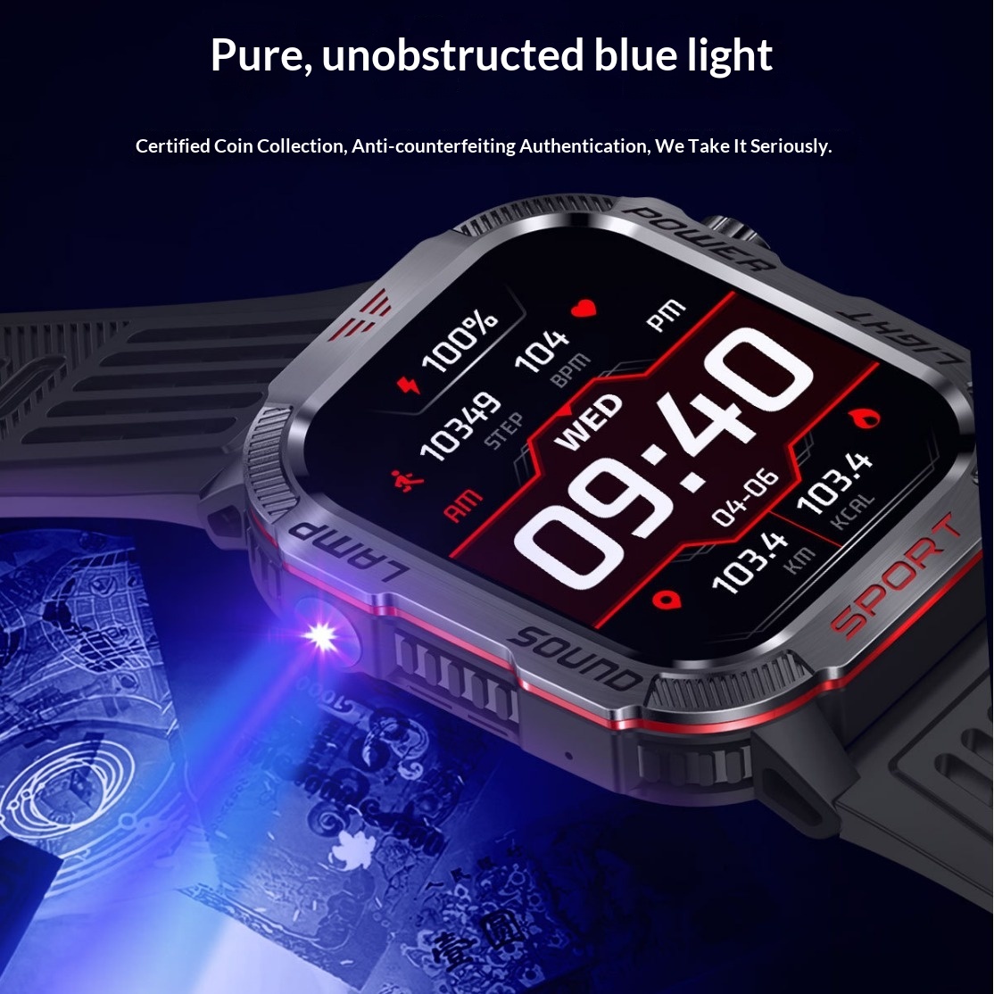 2024 Cross-Border HT29 Smart Watch Bluetooth Call Waterproof Outdoor Men's Encoder Altitude Barometer Compass_voghion.com