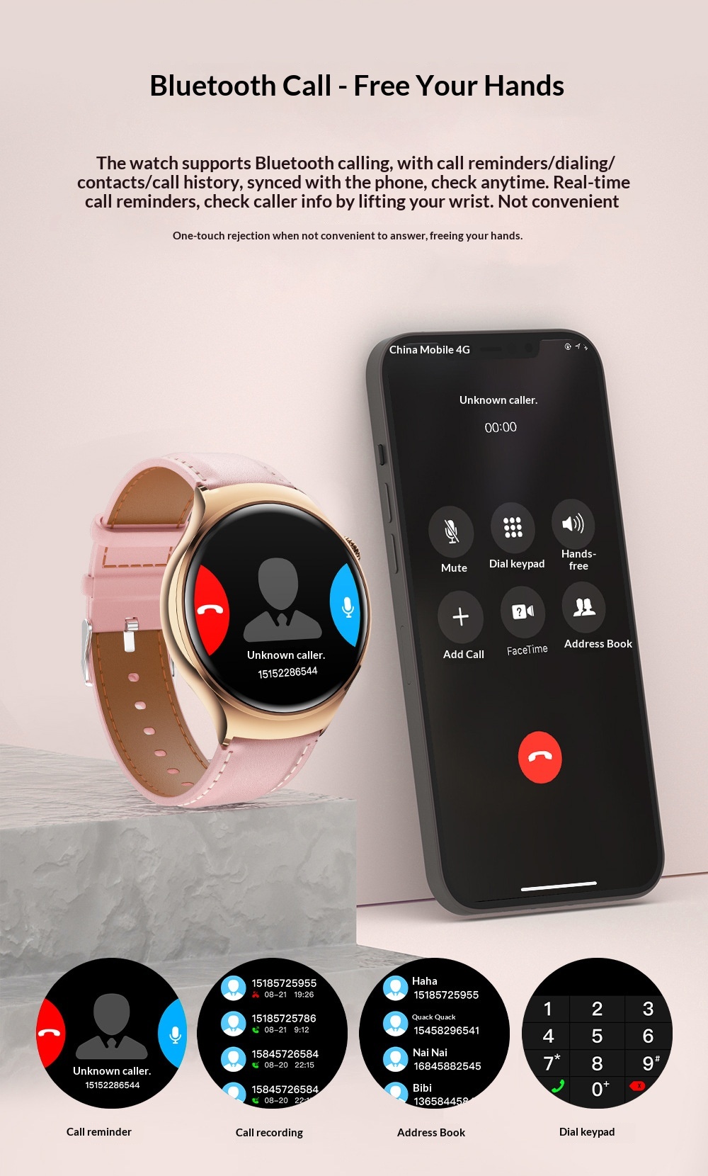 M11 Smart Watch With Bluetooth Calling Heart Rate And Nfc Payment_voghion.com
