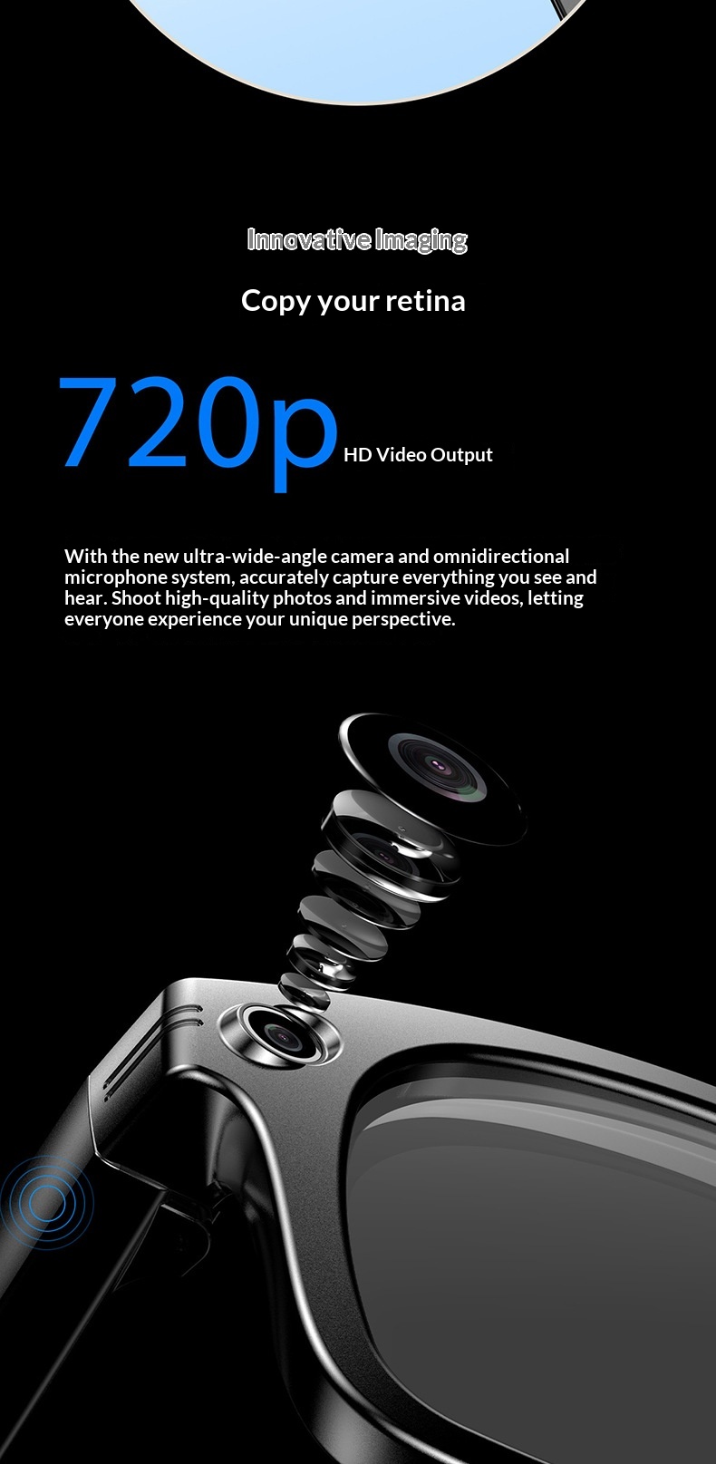 New Cross-border Camera Glasses With AI Intelligent Large Model Object Recognition, Voice Assistant, Bluetooth, Phone_voghion.com