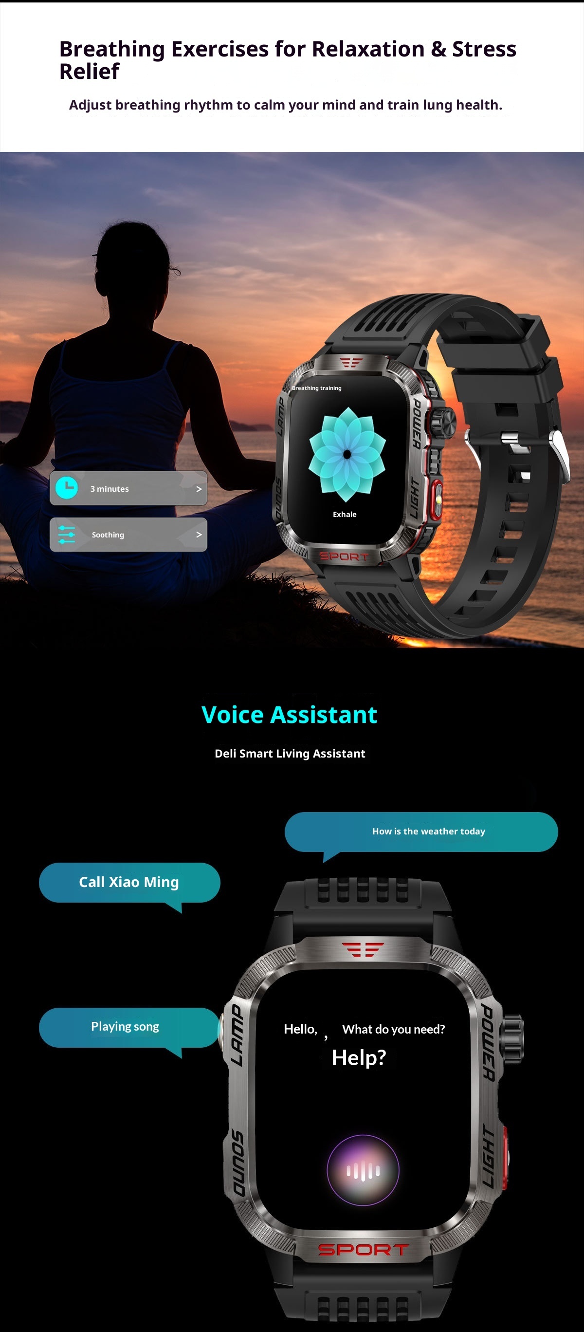 2024 Cross-Border HT29 Smart Watch Bluetooth Call Waterproof Outdoor Men's Encoder Altitude Barometer Compass_voghion.com