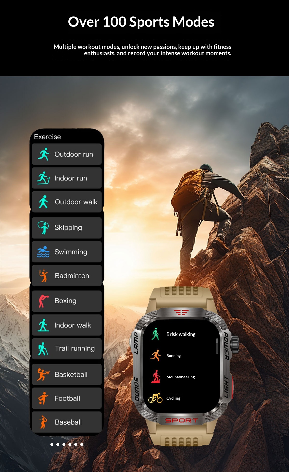 2024 Cross-Border HT29 Smart Watch Bluetooth Call Waterproof Outdoor Men's Encoder Altitude Barometer Compass_voghion.com